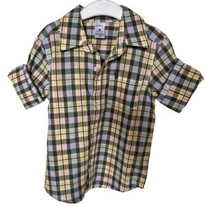 Carters little boys short sleeve button down (NWT, 3T)